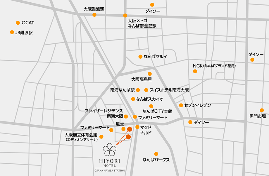 なんば周辺マップ